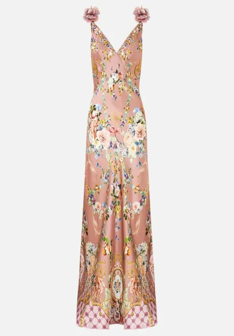 V Neck Bias Slip Dress 